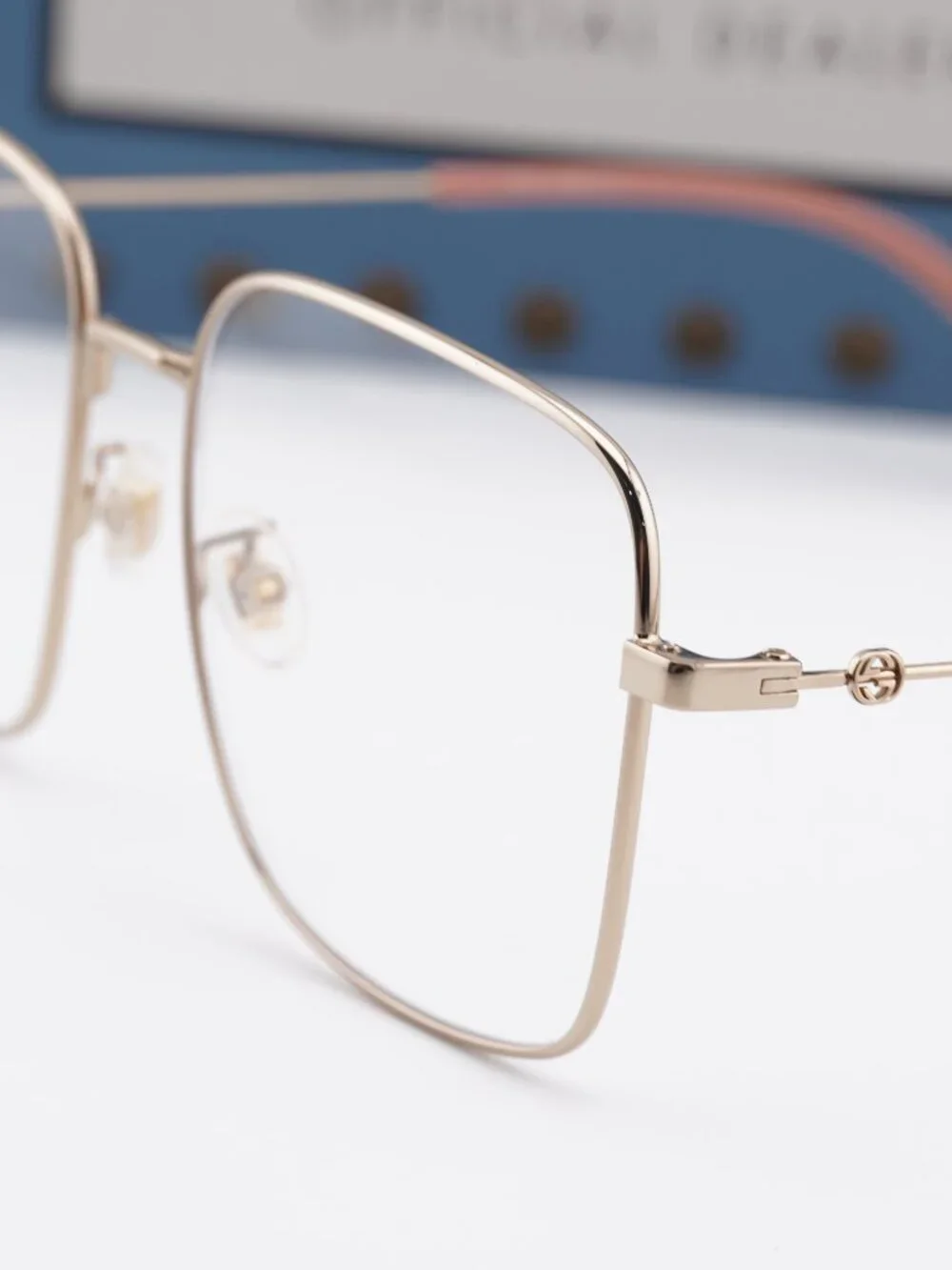 Gucci GG0445O 001 Square Eyeglasses – Gold 56mm